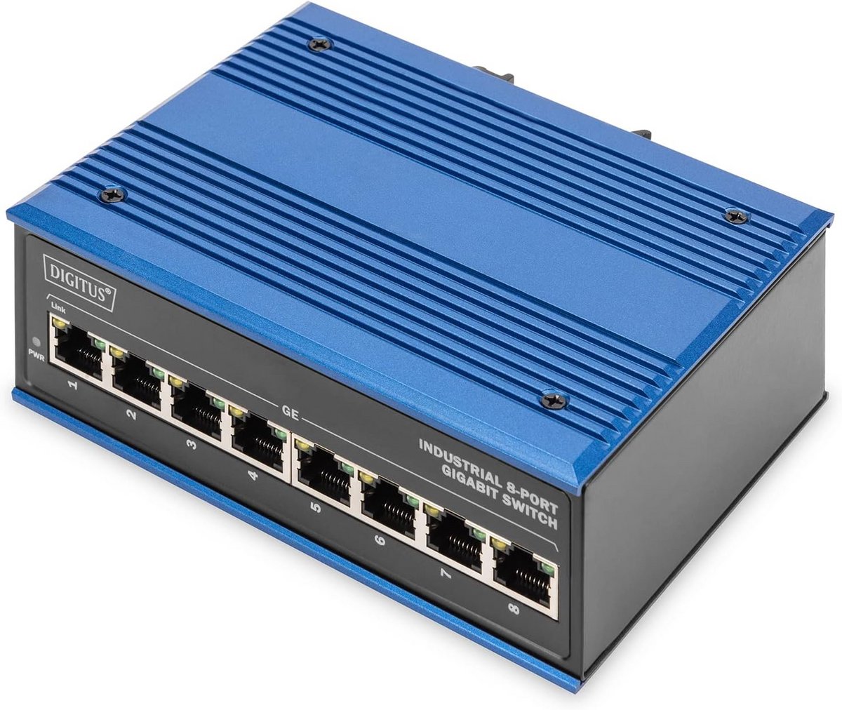 Industriële 8-Poorts Gigabit Netwerk Switch 10/100/1000Mbps - Robuust en Betrouwbaar