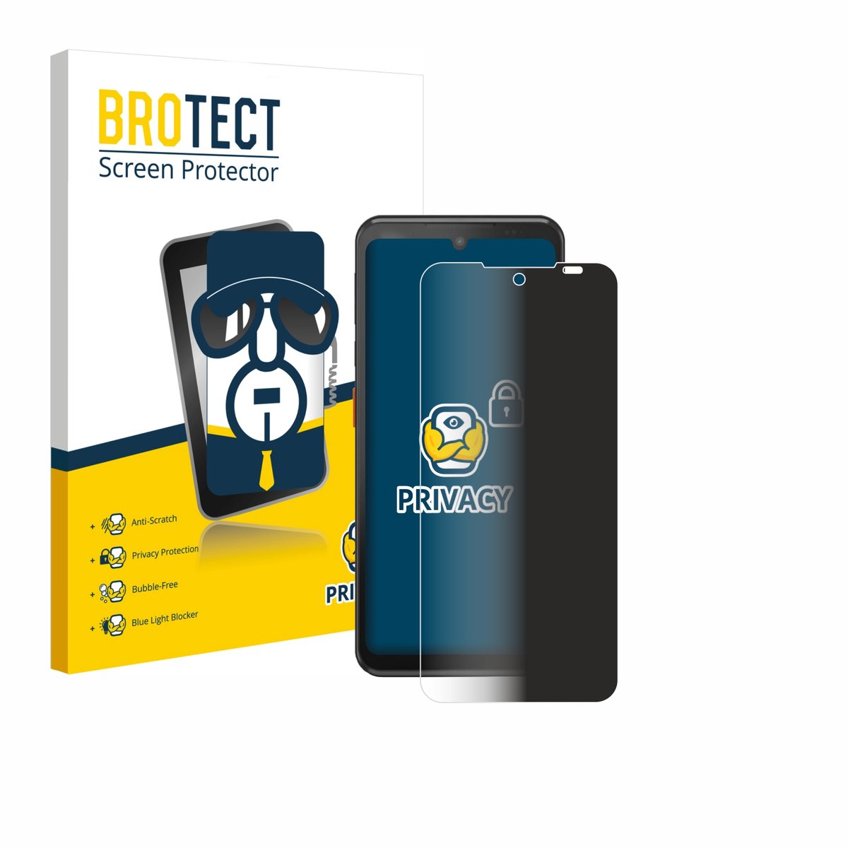 BROTECT - privacy screenprotector voor Summi L3 - Folie Beschermfolie Blauwlichtfilter