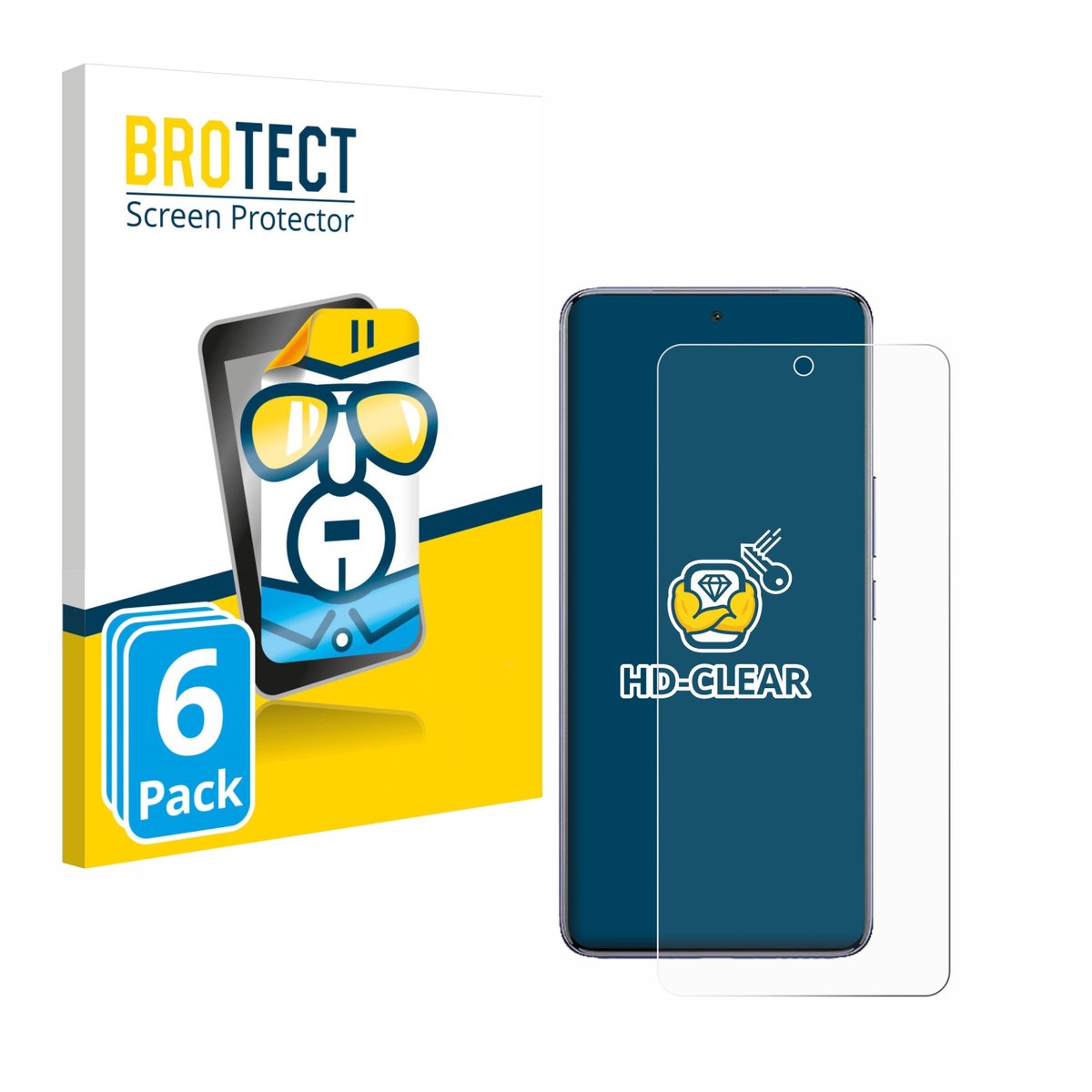 BROTECT - Screenprotector voor Vivo T4 Pro - Folie Beschermfolie transparant 6 Stuks
