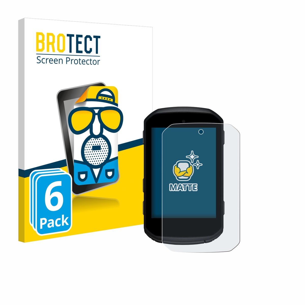 BROTECT - Screenprotector voor Garmin Edge 550 - Folie Beschermfolie matte 6 Stuks