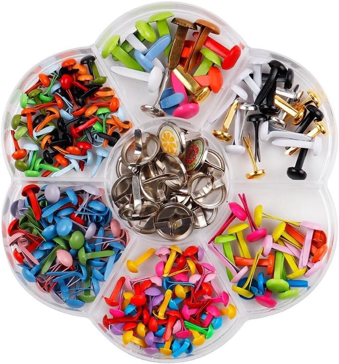 Set van 100 Mini Ronde Gevlochten Klemmen (6-12 mm) voor Knutselen en Papierbevestiging