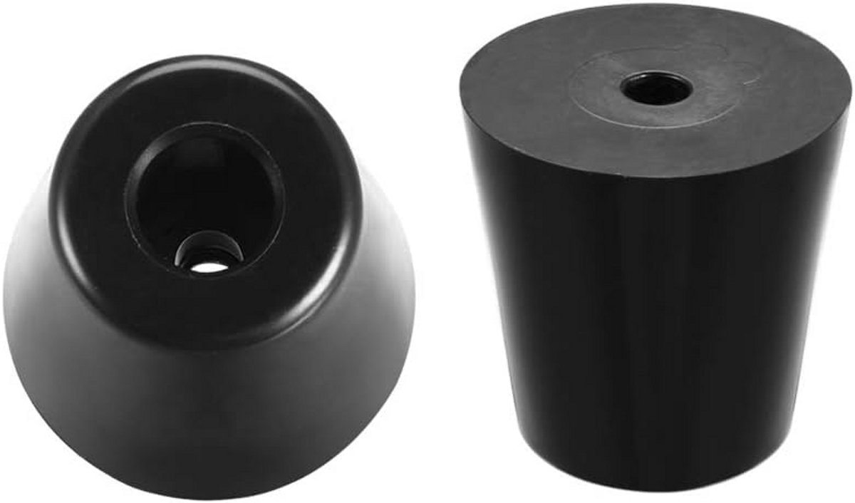 sourcing map 12 pieces rubber feet bumper cushions D18 x 15 x H5 mm black D40x28xH40mm
