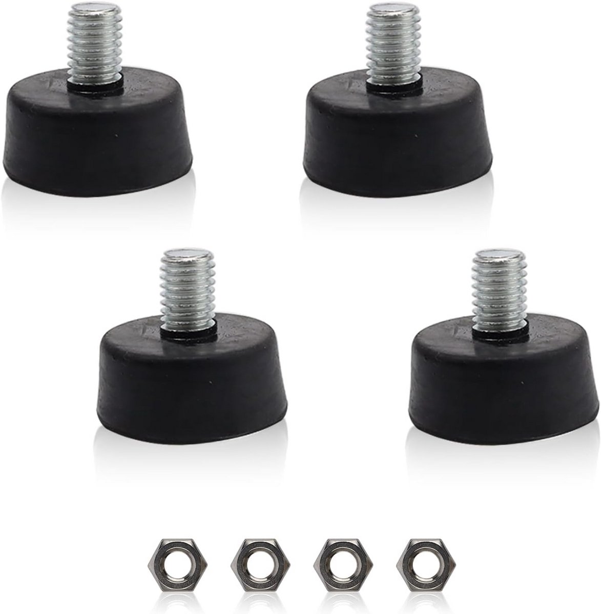 4x Rubberen Voetjes M10 Trillingsdempers - Antislip Schokabsorberend voor Apparaten