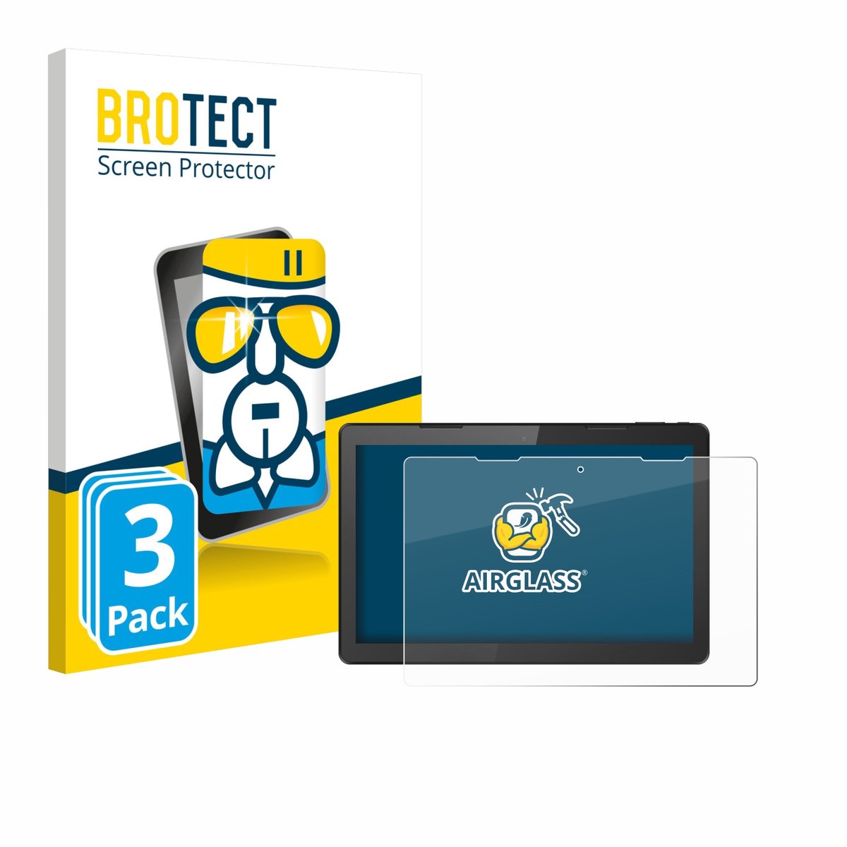 Screenprotector 3 Stuks voor Hannspree Pad 13.3" Zeus 3 Beschermglas transparant