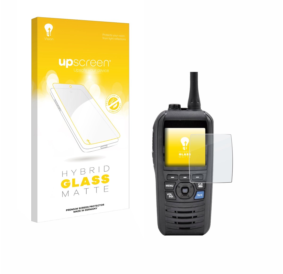 upscreen - Screenprotector voor Icom IC-M94D - Folie Beschermfolie Beschermglas matte