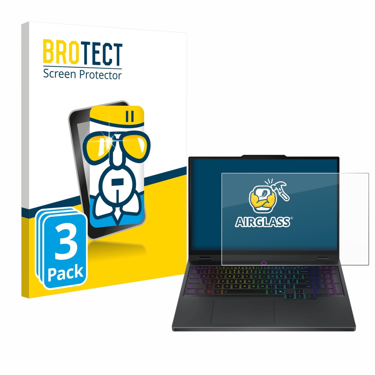 Screenprotector 3 Stuks voor Lenovo Legion 5i Gen 10 15" Beschermglas transparant
