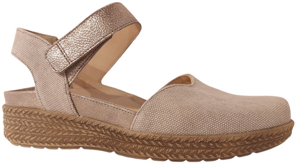 Durea Bandschoen 5924 575 2154 Licht Taupe Wijdte H Beige