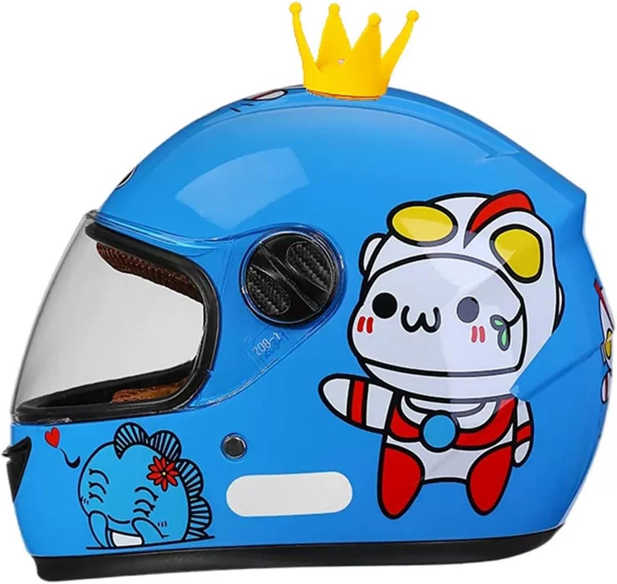 Kinder integraalmotorhelm met Zonneklep - DOT ECE Goedgekeurd - Voor Scooter en Fiets