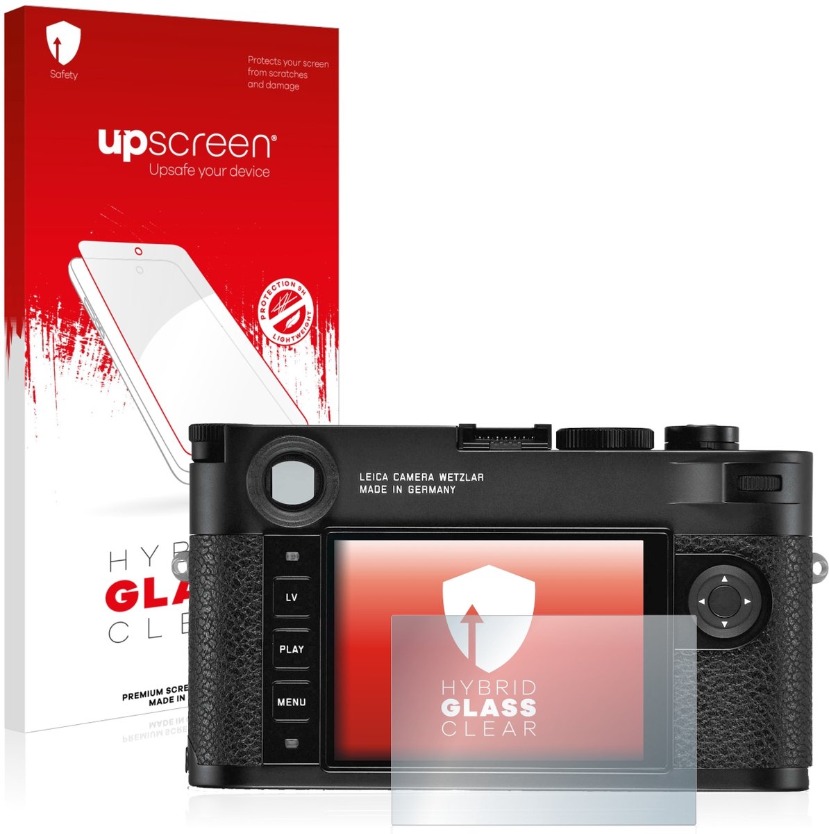 upscreen - Screenprotector voor Leica M10-R - Folie Beschermfolie Beschermglas transparant