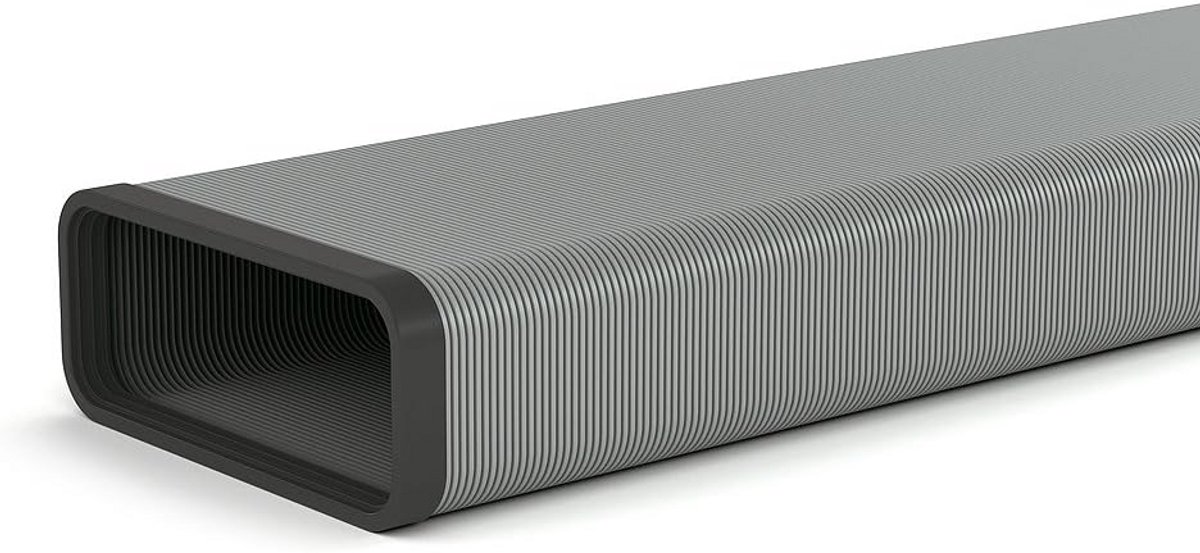 Flexibele Platte Ventilatiebuis 150 mm Diameter - 50 cm Lengte - Inclusief Profielrubbers