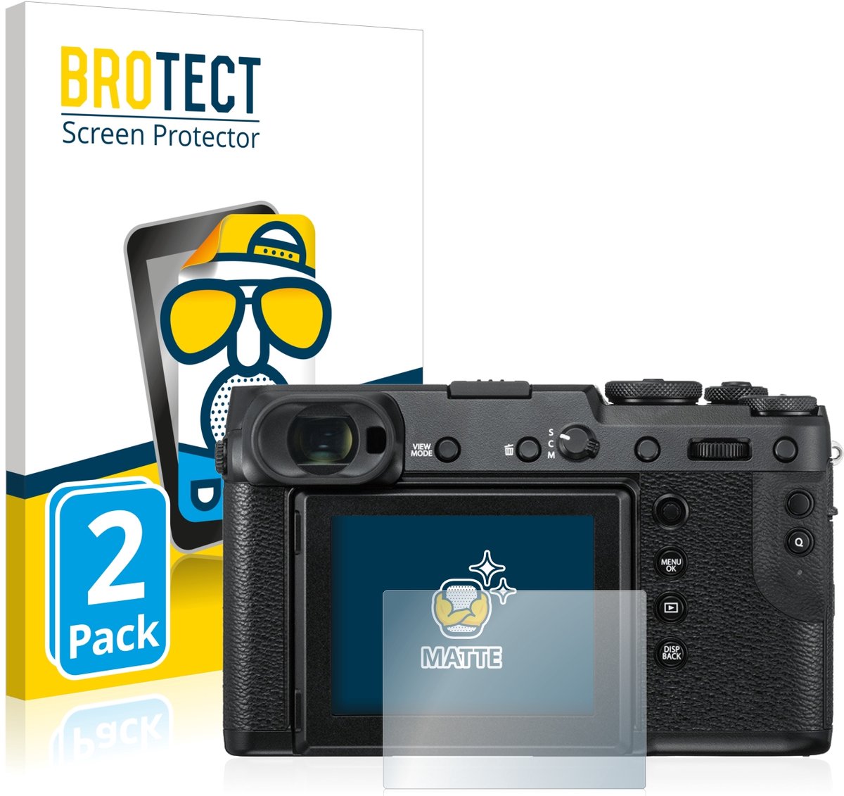 BROTECT - Screenprotector voor Fujifilm GFX 50R - Folie Beschermfolie matte 2 Stuks