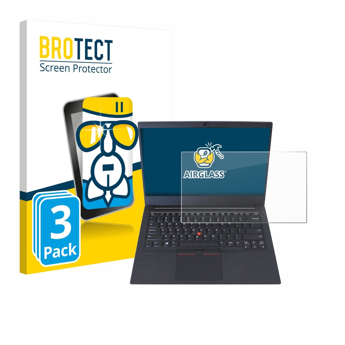 Screenprotector 3 Stuks voor Lenovo ThinkPad E14 Gen 1 Beschermglas transparant