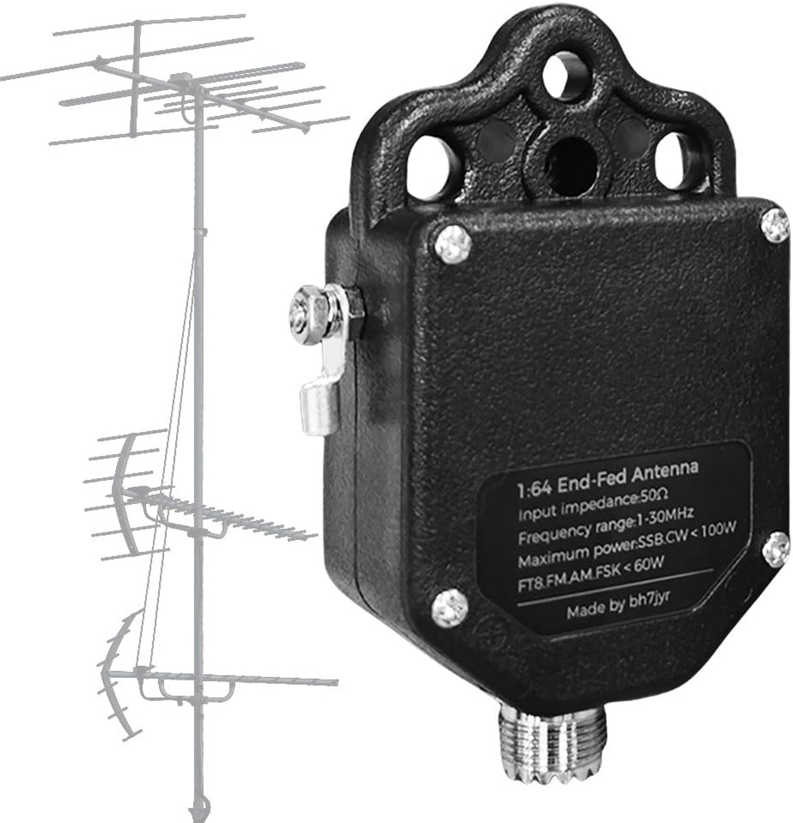 Radioantenne Eindvoeding - Draagbare Antenne - Buiten Luisteren - 4 tot 8 Banden - 110mm Breed