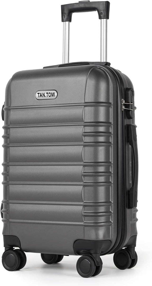 Reiskoffer - Bagage - Reizen - Lichtgewicht Ontwerp - Medium Formaat - Donkergrijs