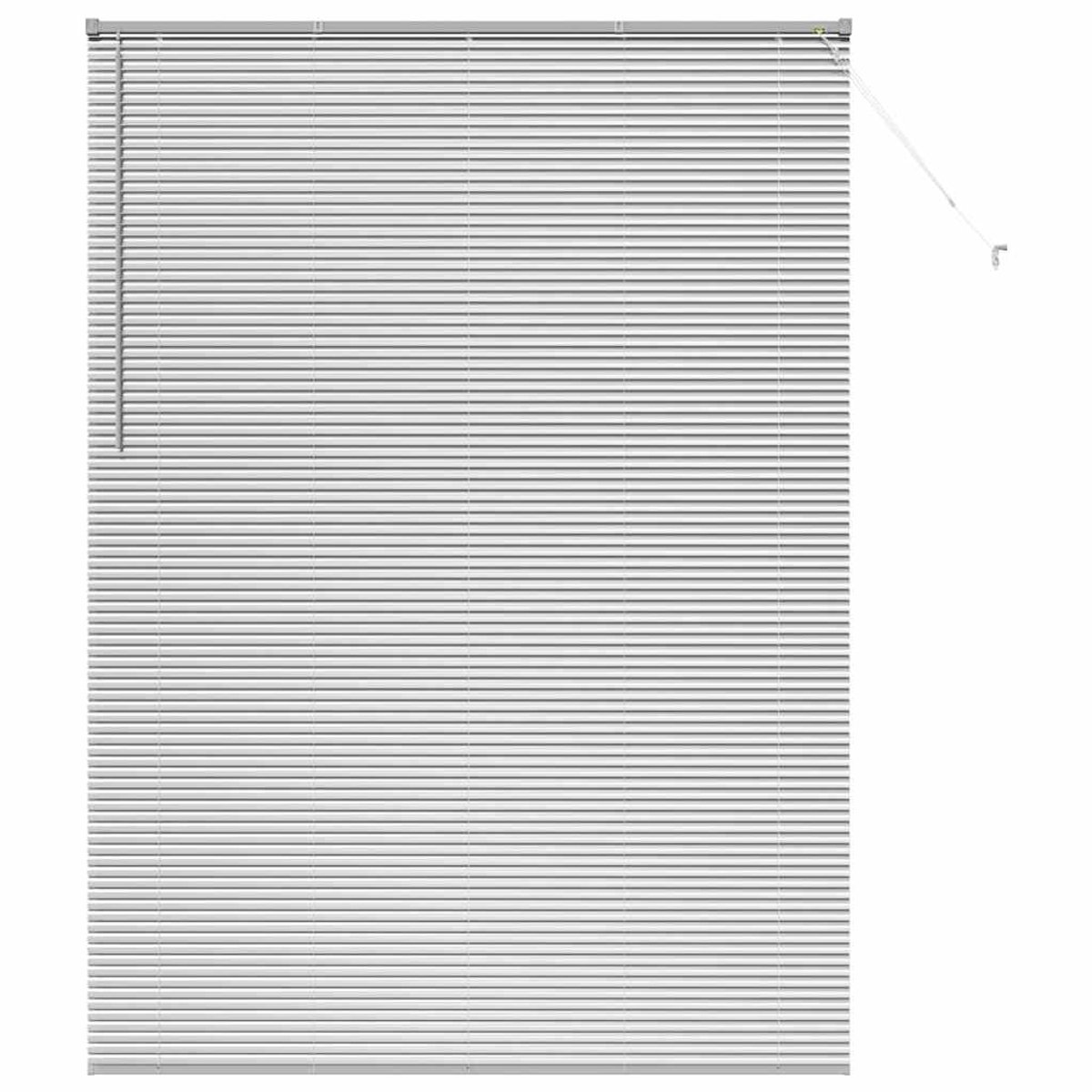 vidaXL - Venetiaanse - jaloezie - zilver - 220 - x - 160 - cm - 25 - mm - Aluminium
