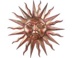 Grote Metalen Zon Muurdecoratie Buiten Patio Tuin Kunst 70 c