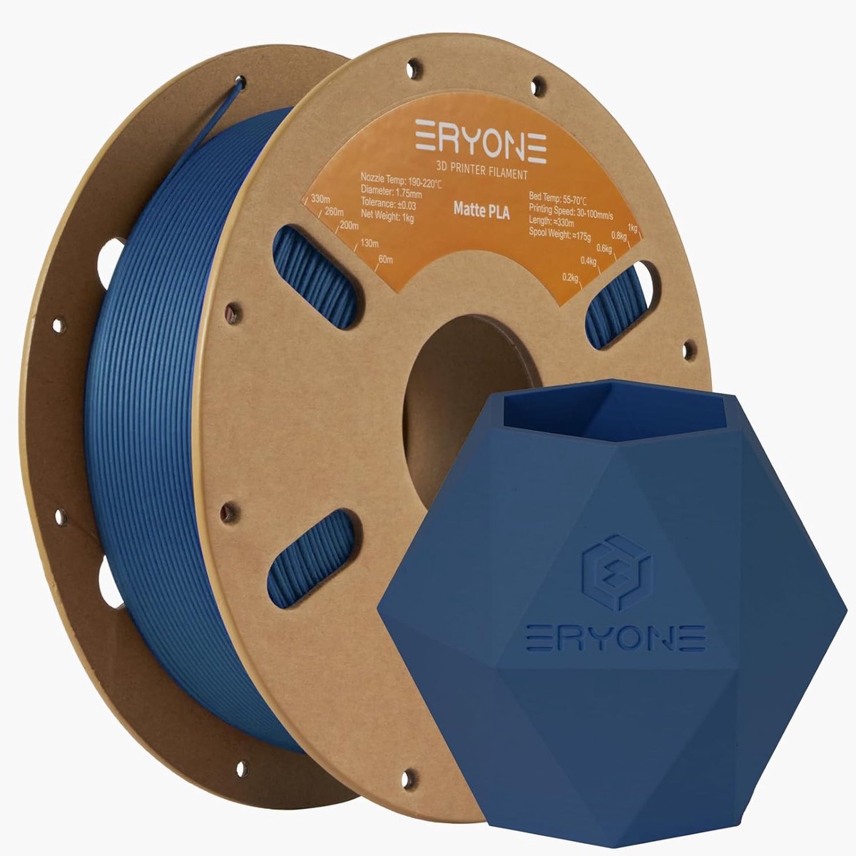PLA Filament - 3D Print Materiaal - Modelbouw Printen - Mat Uiterlijk - 1.75mm 1KG - Donkerblauw
