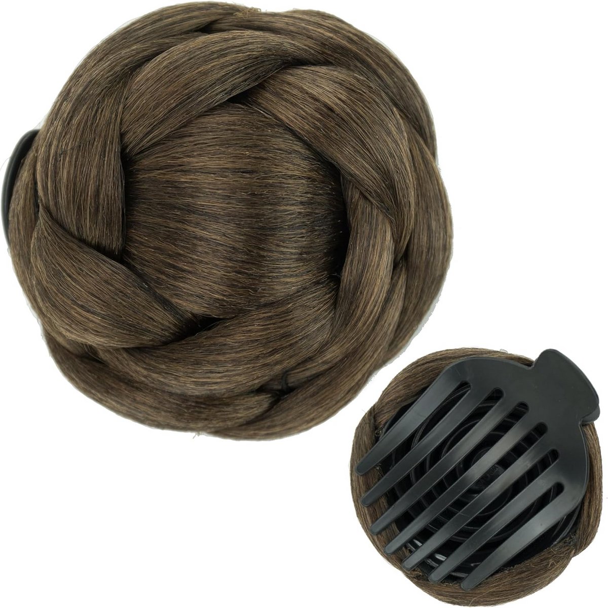 Vlecht Haarbroodje Scrunchie Haarstuk voor Opgestoken Kapsel Bruiloft Feest