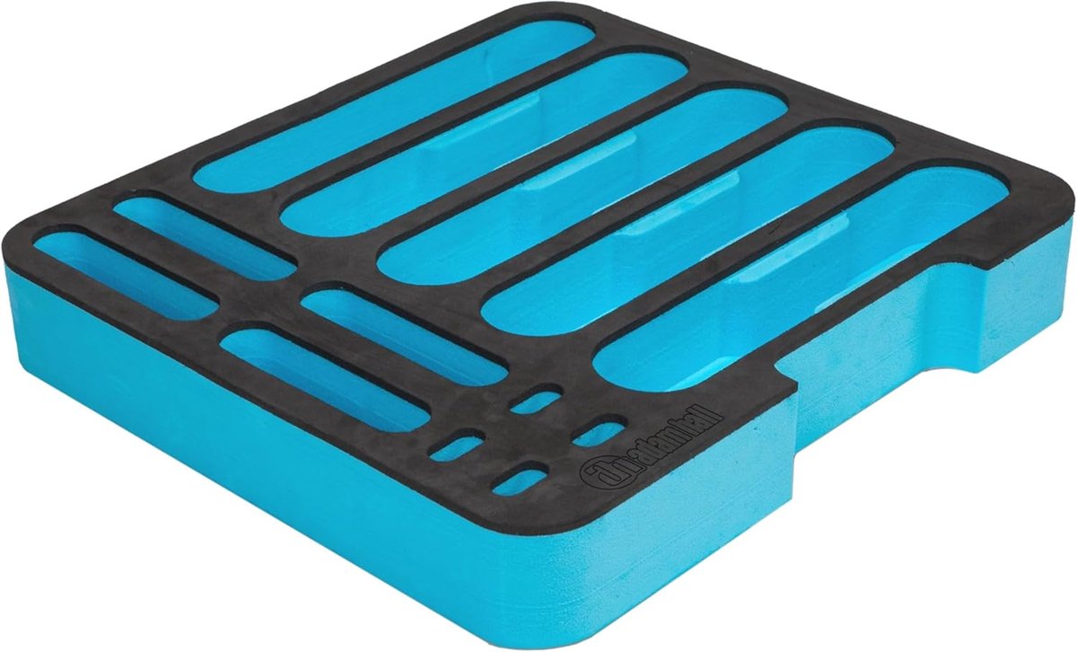 Rack Organizer - Opberglade - Microfoon Opslag - Op maat Schuim - 2 HE - Zwart Blauw