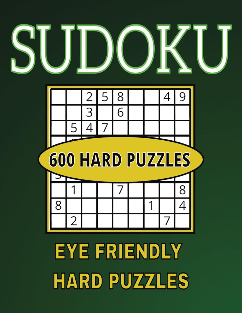 Sudoku Puzzelboek - Hersenkrakers Logica - Mentale Uitdaging - 600 Moeilijke Puzzels - A4 Formaat