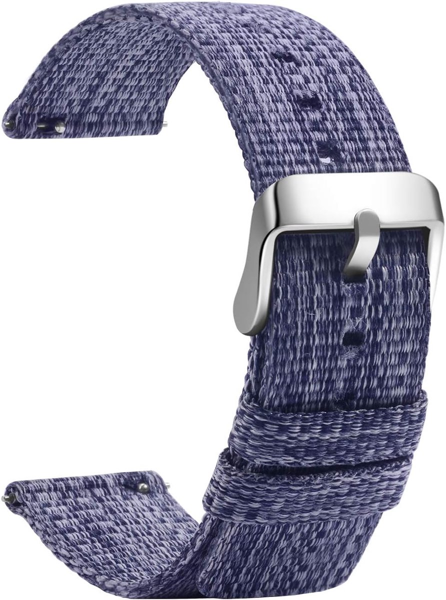 Nylon Horlogeband 20mm NATO Stijl - Vervangende Armband voor Horloge & Smartwatch (Zwart/Grijs/Groen)
