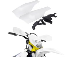 Motorfiets Handbescherming - Handkappen Stuur - Off-road Rijden - Efficiënte Bescherming - Kunststof Materiaal - Wit