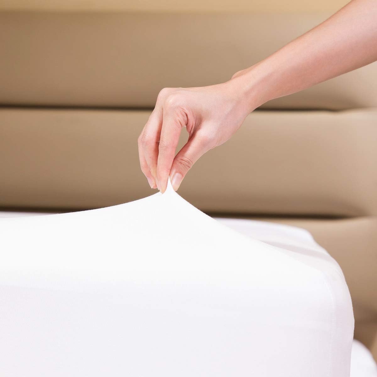 Hoeslaken Micro Knit 4-Weg Stretch Extra Strak Wit voor Standaard & Boxspring Matrassen