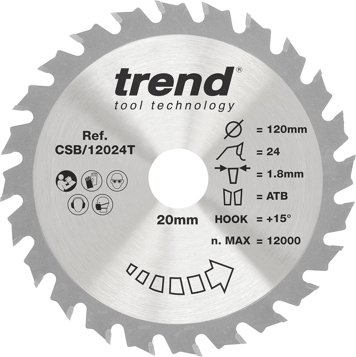 Snoerloos Cirkelzaagblad Hout 120mm - 24 Tanden TCT - Voor Precisie Zagen