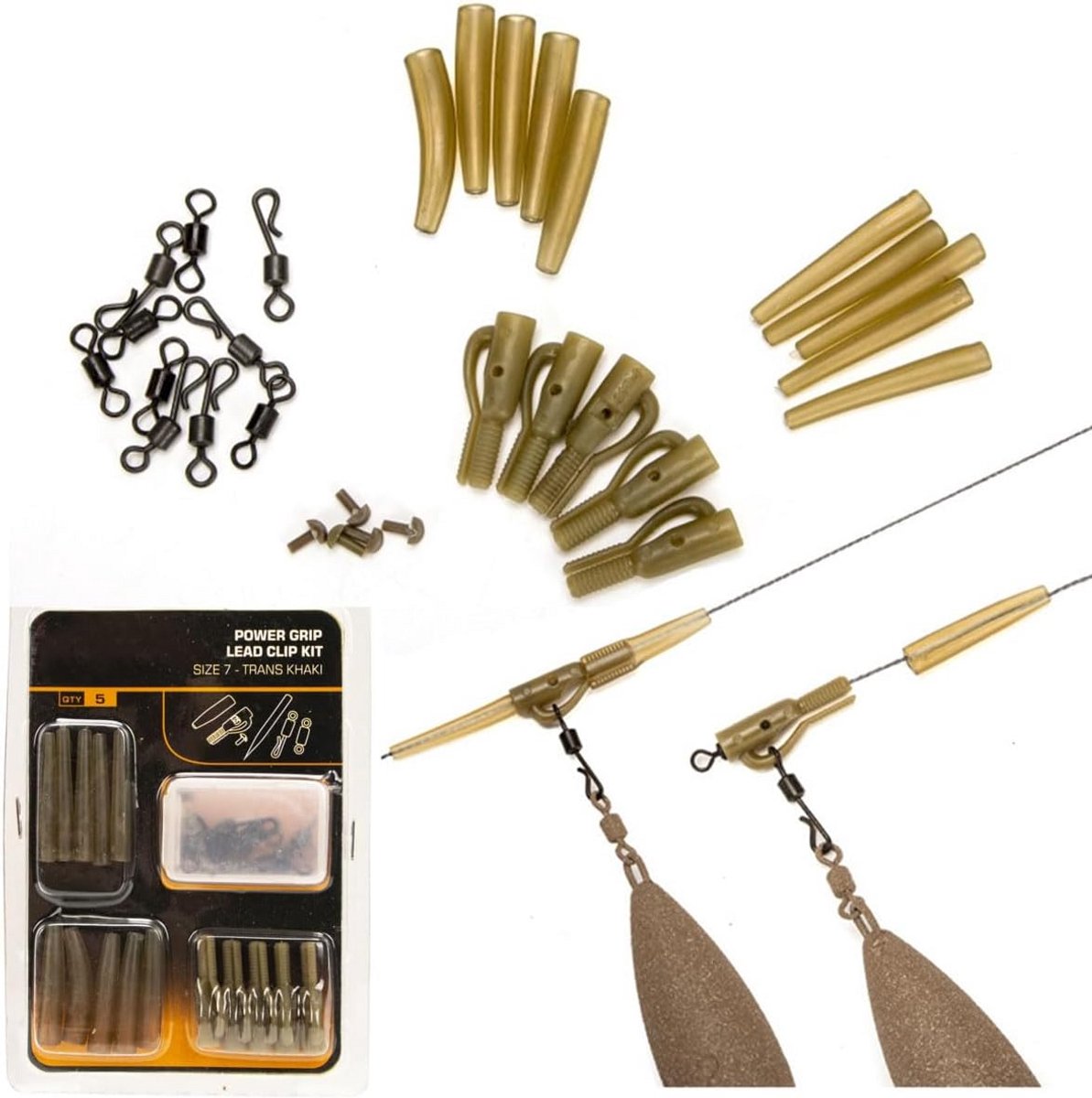 30-Delige Set Karper Vismaterialen: Veiligheidspins, Anti-Tangle Hulzen & Quick Change Wirwar Reling