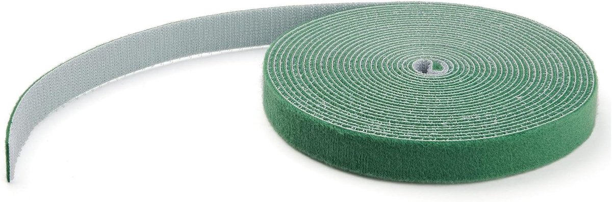 30m Bulk Rol Herbruikbare Klittenband Kabelbinders - Zelfklevend & Op Maat Te Knippen - Industrieel Kabelbeheer Tape - Groen