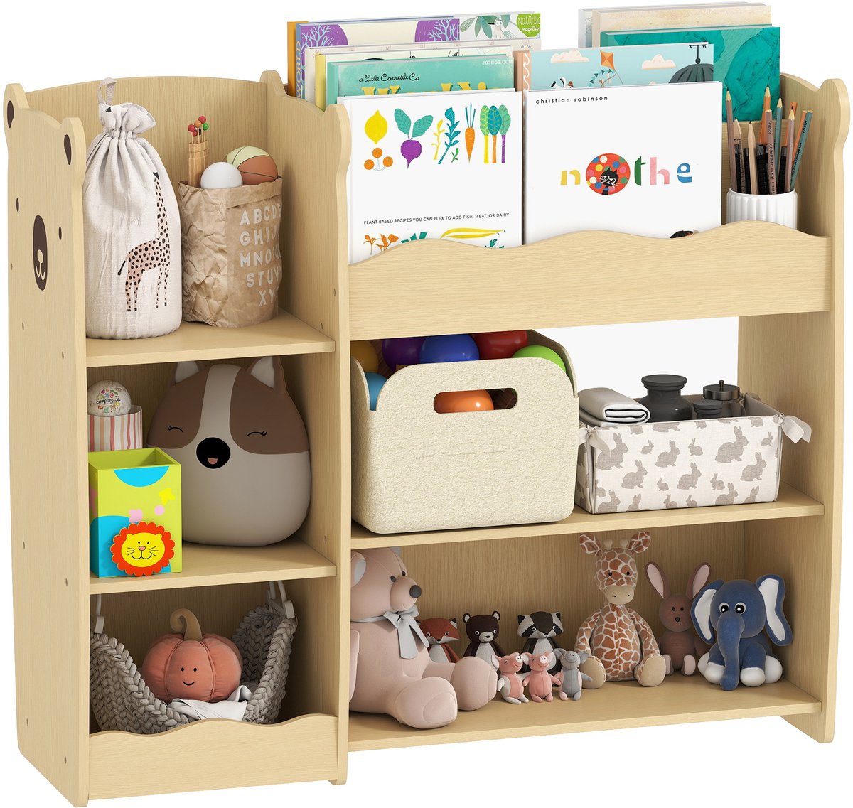 AIYAPLAY - Kinderopbergrek - MDF - 92x29x79cm - Natuurlijk hout