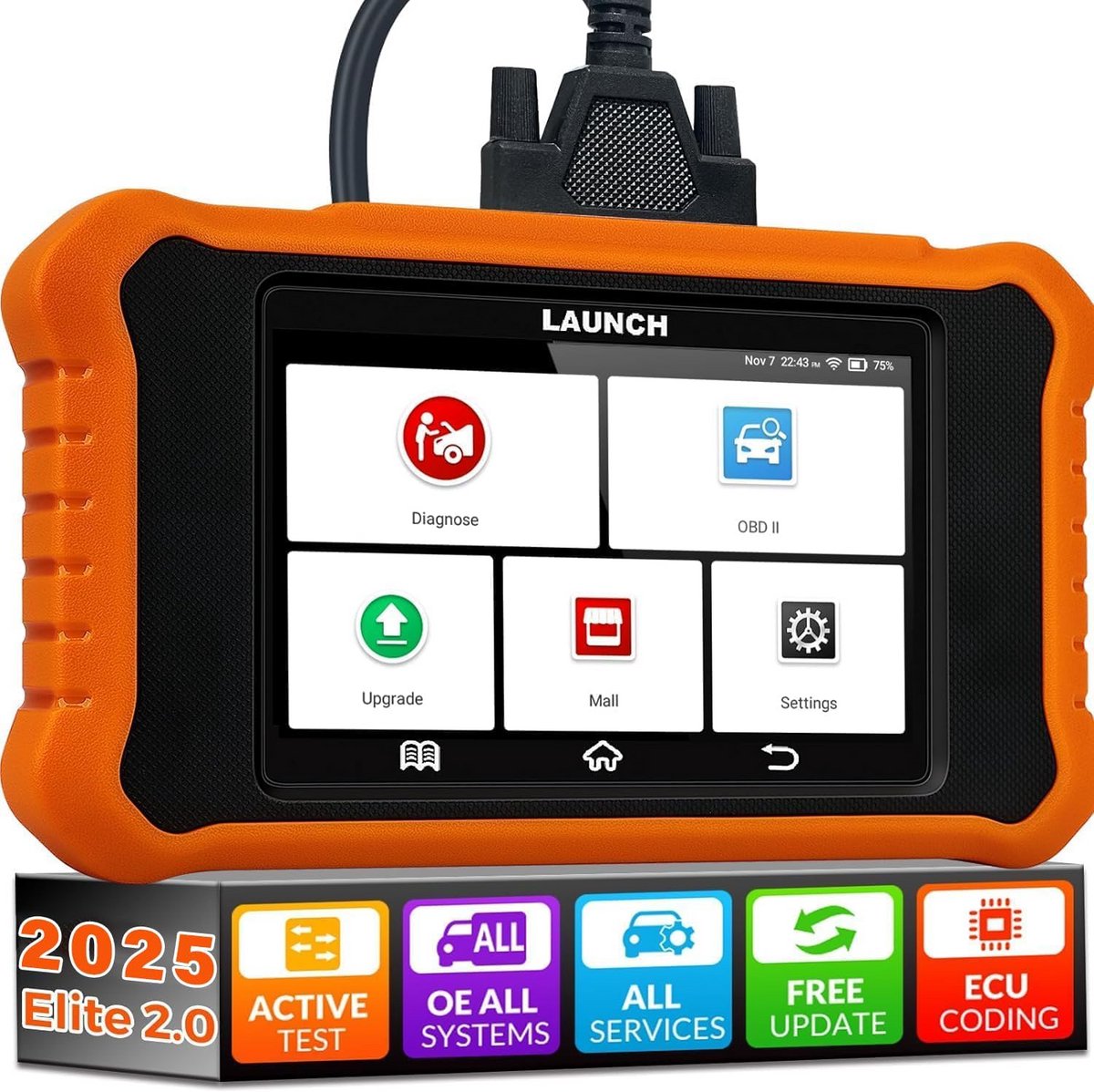 Professionele OBD2 Diagnosetool met Alle Systemen, Bidirectionele Controle en ECU Codering
