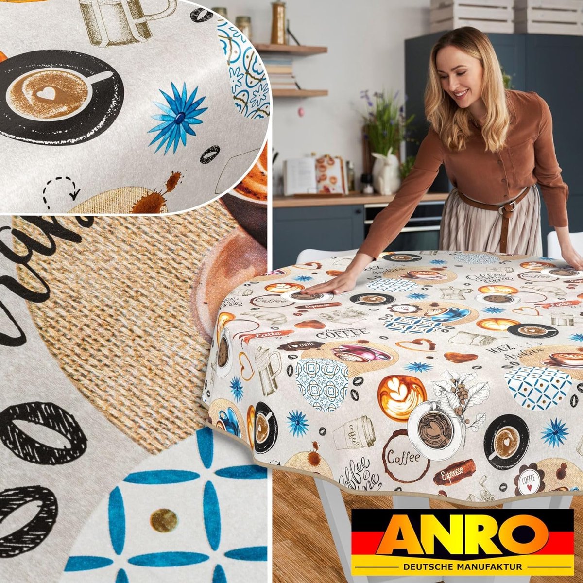 Rond Tafelkleed Waterafstotend PVC - Afwasbaar en Op Maat Te Knippen