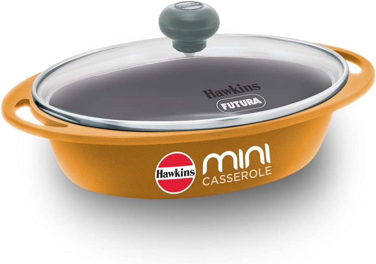 Minituimbalstoofpan met Glazen Deksel voor Koken en Serveren, 0.75 Liter