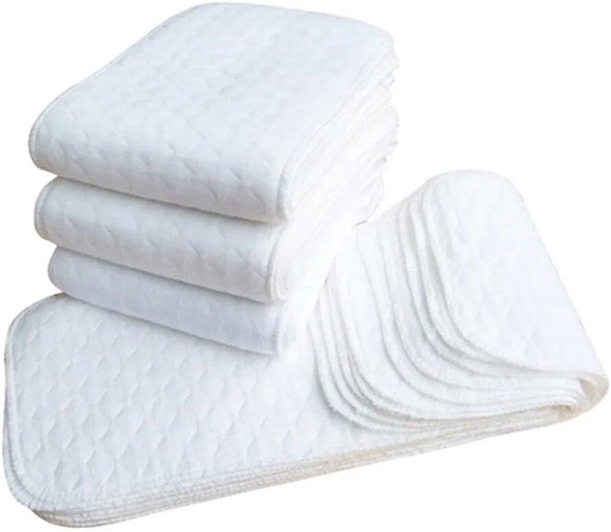 20 Stuks Wasbare Babyluier Set - Herbruikbare Stoffen Luiers met 3-Laags Katoen Inzetstuk