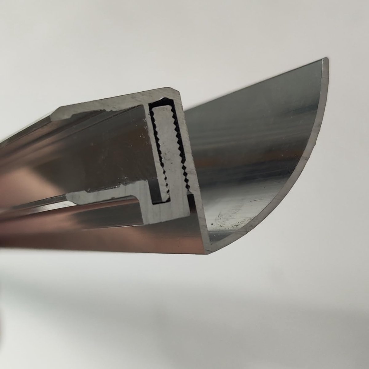 Regengoot Aluminium - Afwatering Profiel - Glas Luifel - Geanodiseerd Zilver - 150 cm