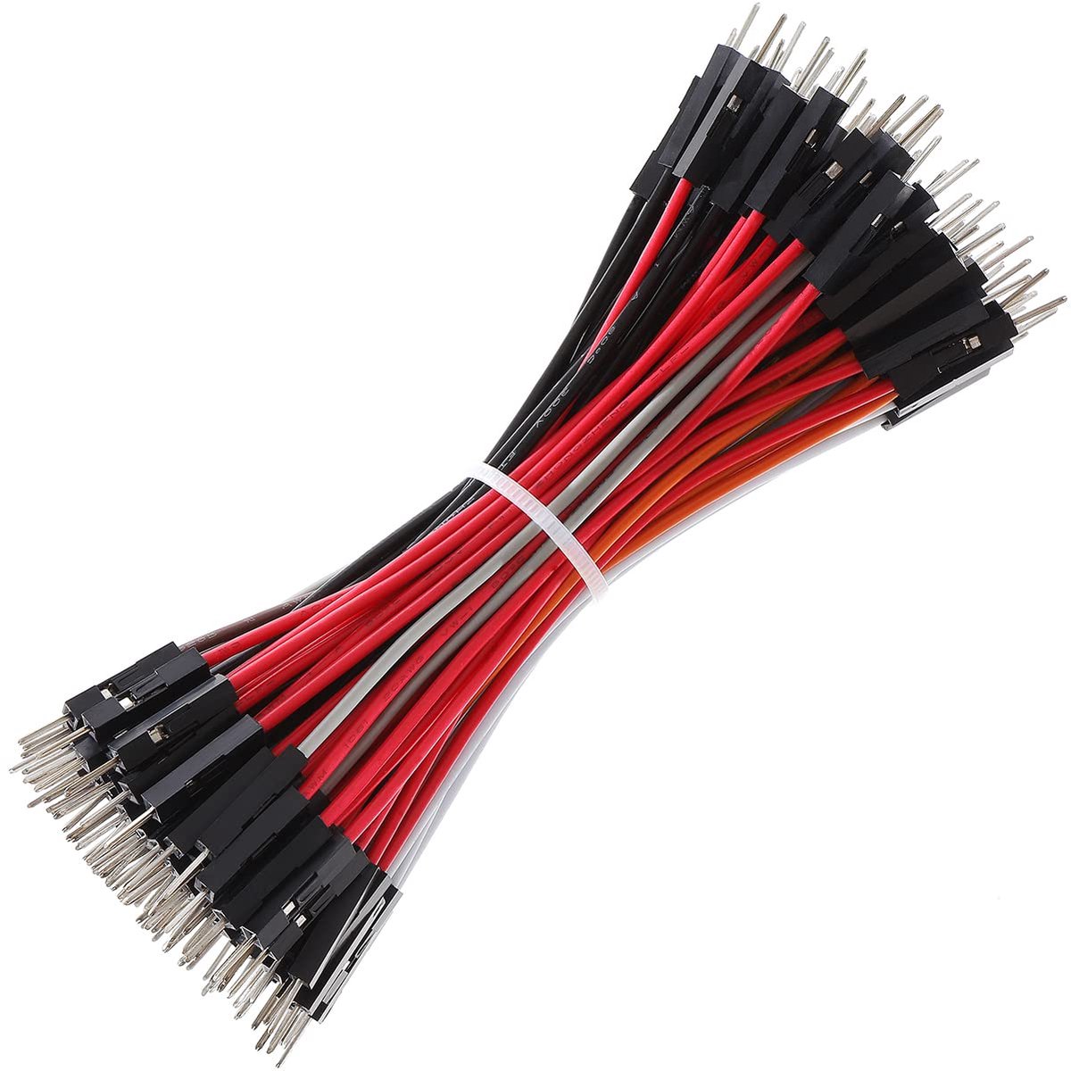 Breadboard Jumper Kabels 120 stuks 20AWG M/M 10 Kleuren 10cm Vierkante Kop Sets