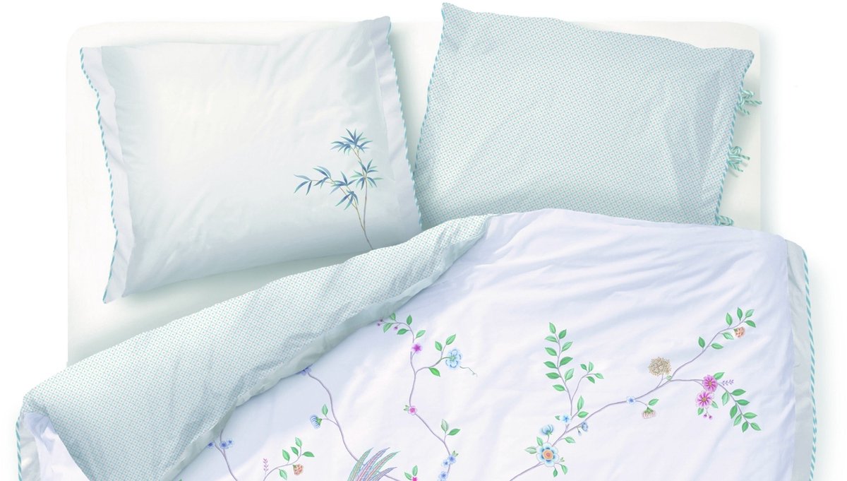 Pip Studio Bamboo Blossom dekbedovertrek - Tweepersoons - 200 x 200/220 cm - Wit