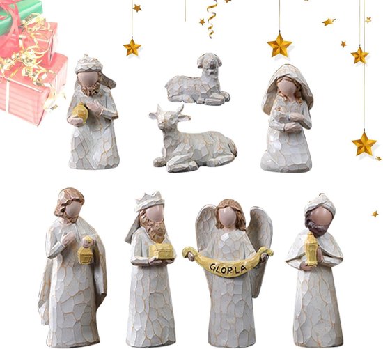 Realistische Kerststal Set Figuren van Hars - Kerststal Beelden voor Geboortegroepen
