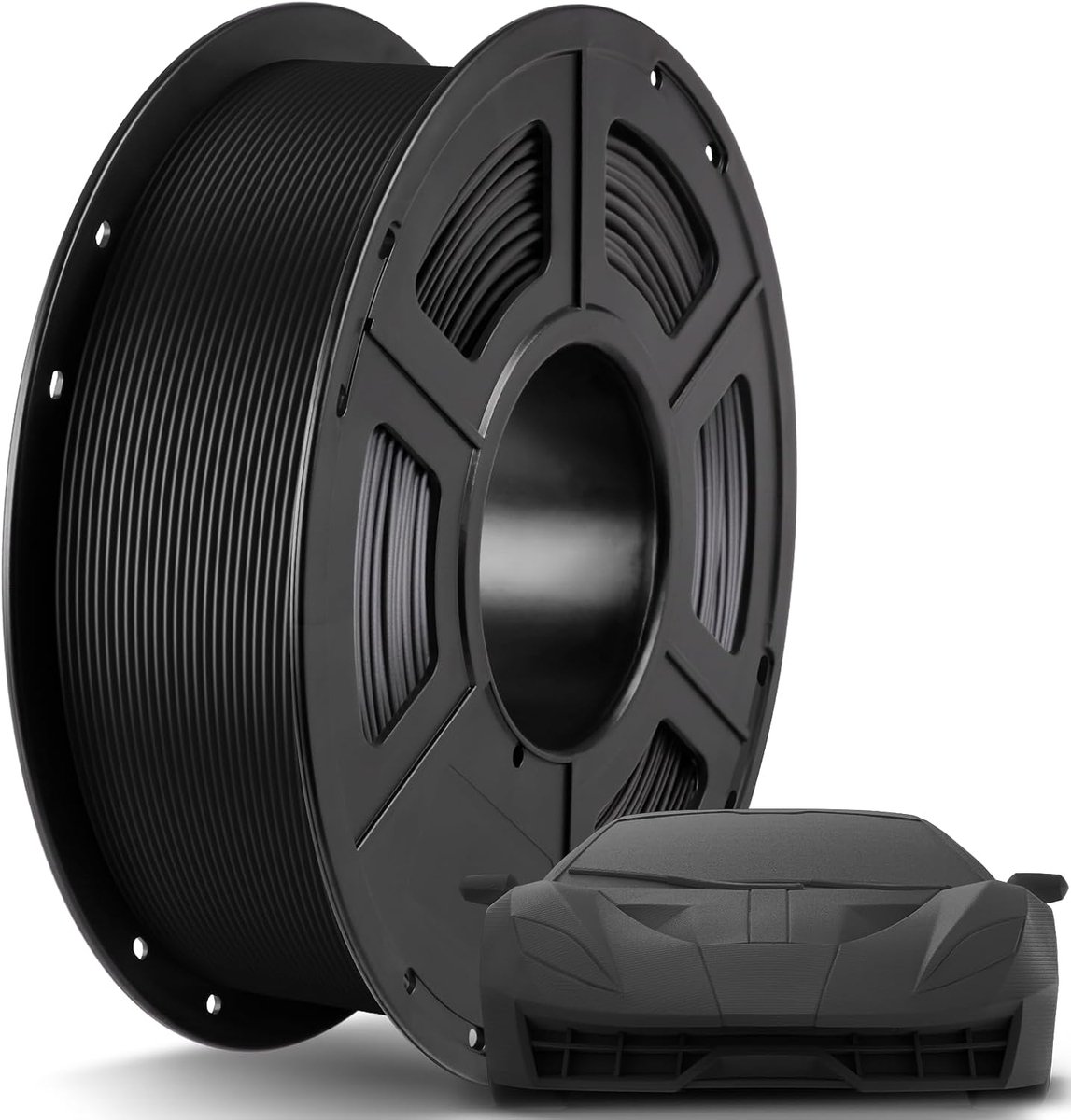 PLA+ Filament Zwart 1.75mm voor 3D Printers - Hoge Sterkte en Temperatuurbestendig