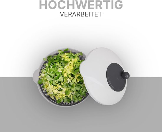 Grote Slacentrifuge 4 Liter met 3D Slender - BPA-vrije Groenteslinger en Saladekom — afbeelding 5