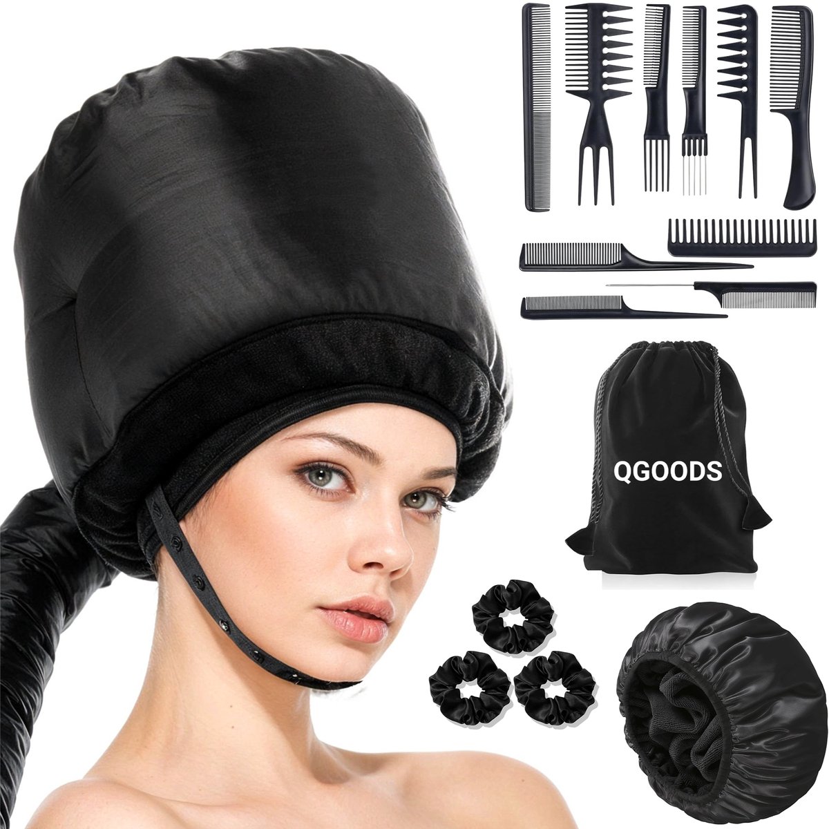 Haardroogkap - Droogkap - Droogkap Opblaasbaar Bonnet - Haardroger met Droogkap - Haardroger krullen - Haardroger Kap - Waterdicht
