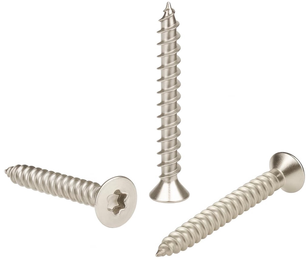 RVS Houtschroeven A2 Verzonken Kop TX 3,5 x 25 mm voor Buiten en Terras - 1000 Stuks