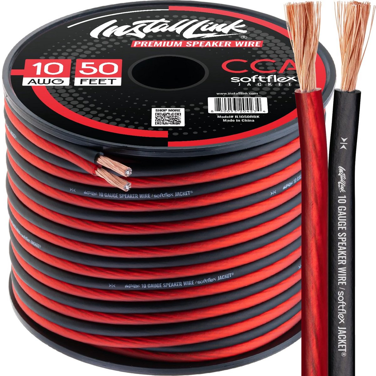 Luidspreker Kabel - Stereo Kabel - Home Theater - Koper Aluminium Constructie - 15 Meter - Zwart
