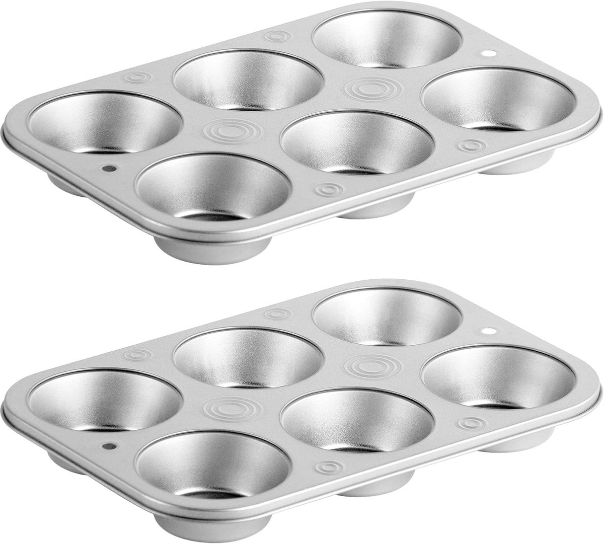 Set van 2 Anti-aanbak Muffinvormen - 6 Cups per Pan - Geschikt voor Cupcakes en Muffins