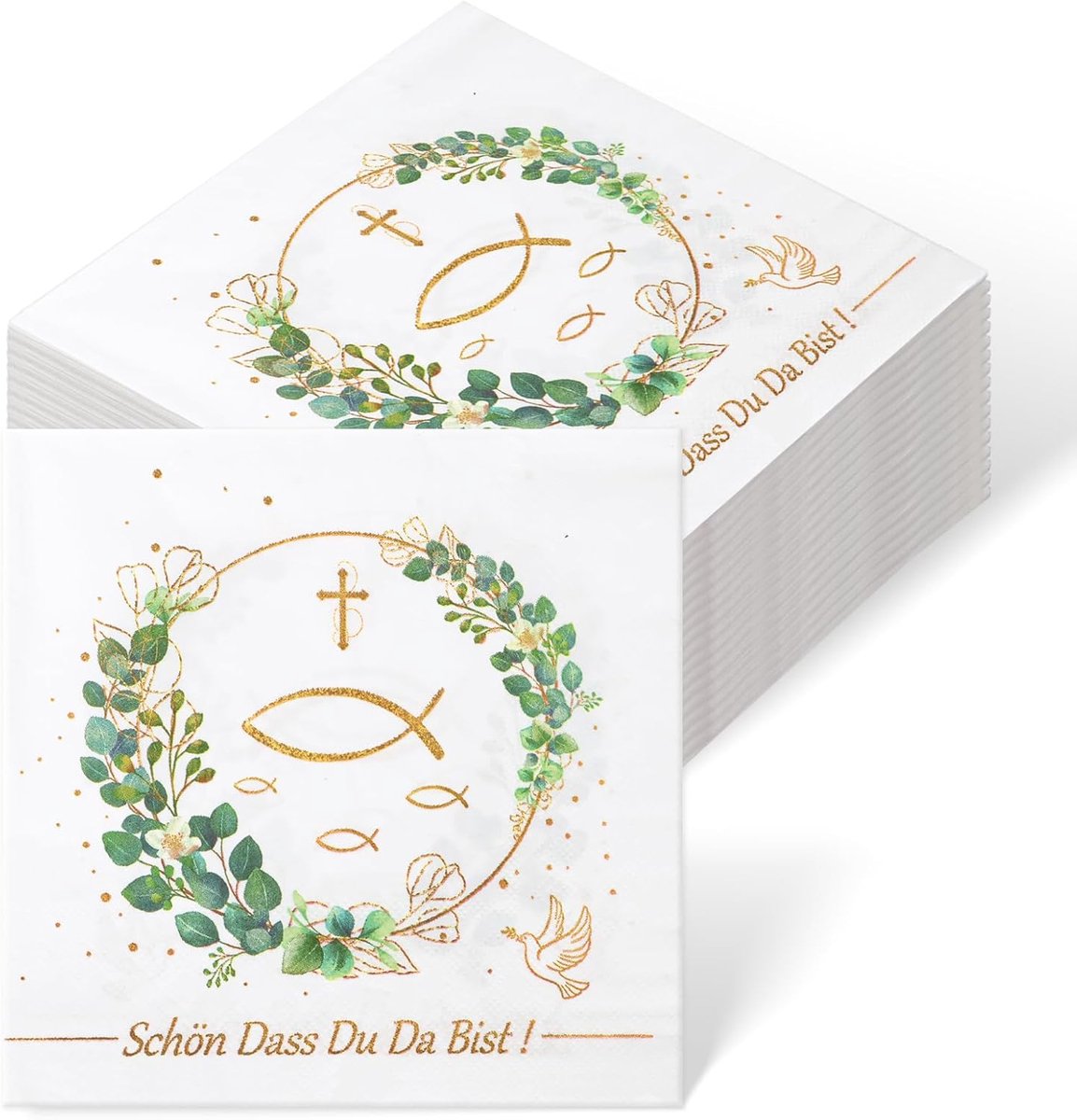 Servetten Communie - Papieren Servetten - Feesttafel Dekken - Gedecoreerd Ontwerp - 33x33 cm