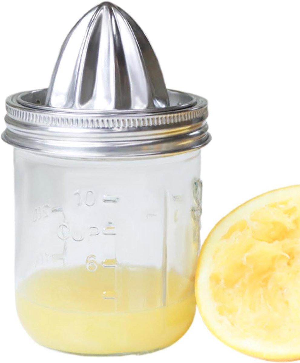 Handmatige Citruspers Deksel voor Glazen Pot - Citruspers en Bewaaroplossing