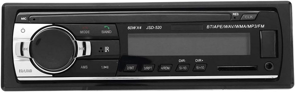 Autoradio Bluetooth - FM MP3 Speler - Veilig Bellen - Ingebouwde Microfoon - 18.5 x 8 cm