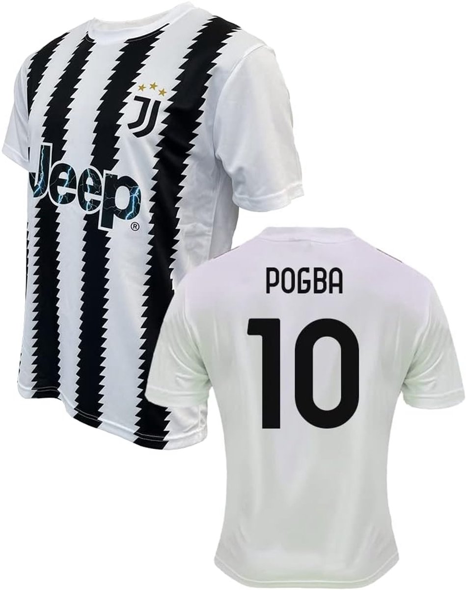 Voetbalshirt Thuis - Sportkleding Fanshirt - Wedstrijddag Stadion - Officiële Replica - 5-6 Jaar - Wit Zwart