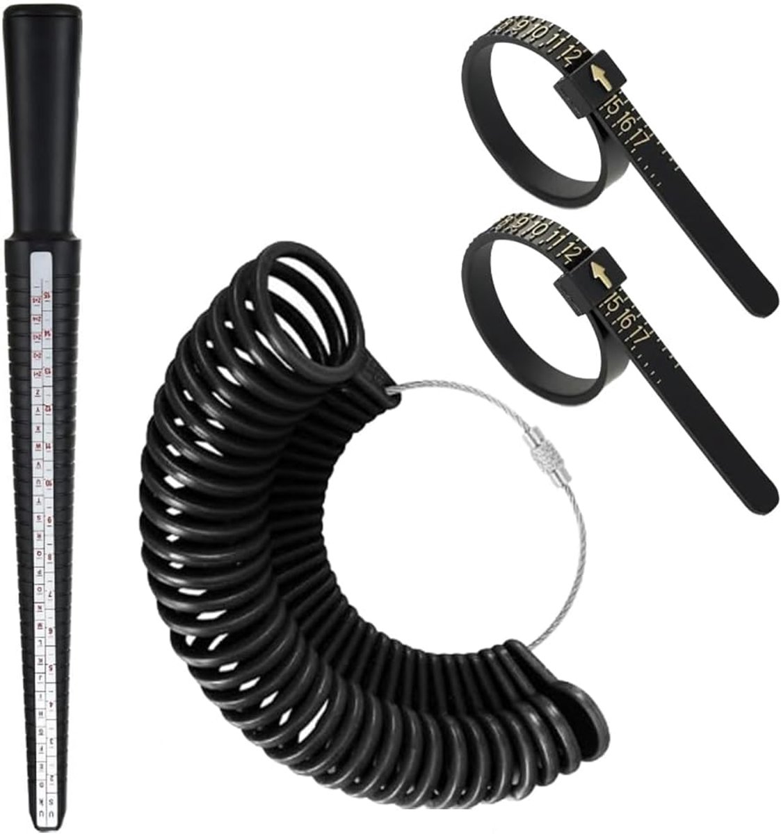 4-Delige Professionele Set Vingerringen Maten Meten - EU, UK, US - Nauwkeurige Sieraden Meetinstrument